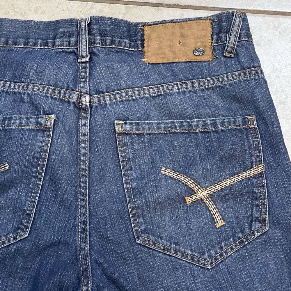 Ecko Unltd Y2K Baggy Embroidered Logo Men's Denim Jorts Tag Size:34 (Actual: 36) - Picture 4 of 4